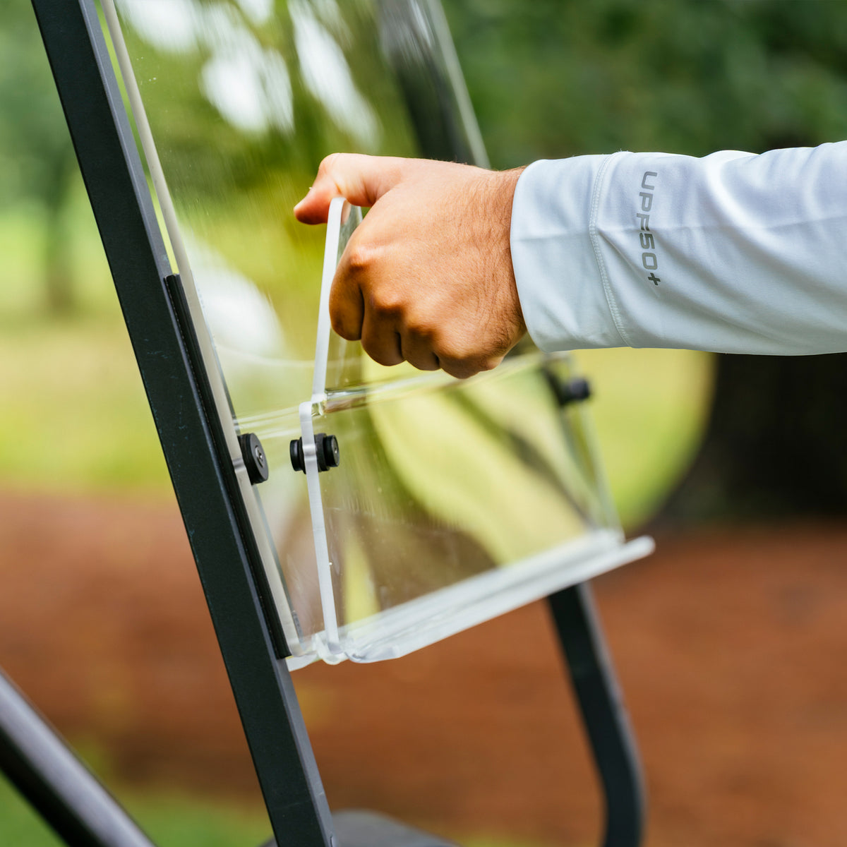 Club Car golf cart with Evolution's magnetic airflow control system