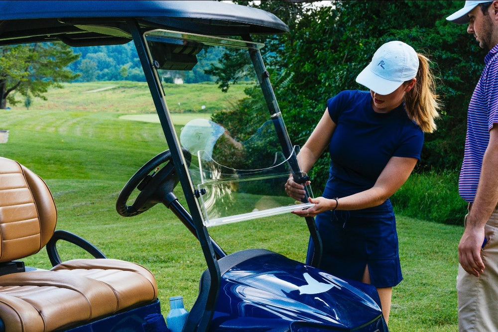 Tool-free MagMount magnetic installation on Club Car golf cart