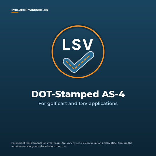 LSV seal: DOT-stamped AS-4 for golf cart and LSV applications